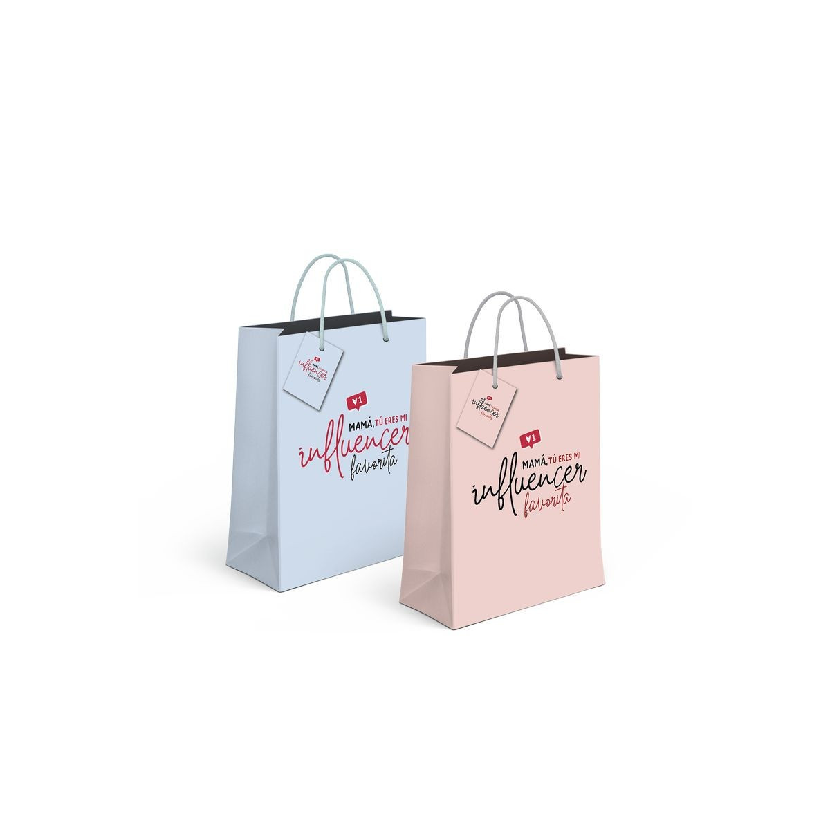 Bolsa de papel s mamãe influenciadora 2c