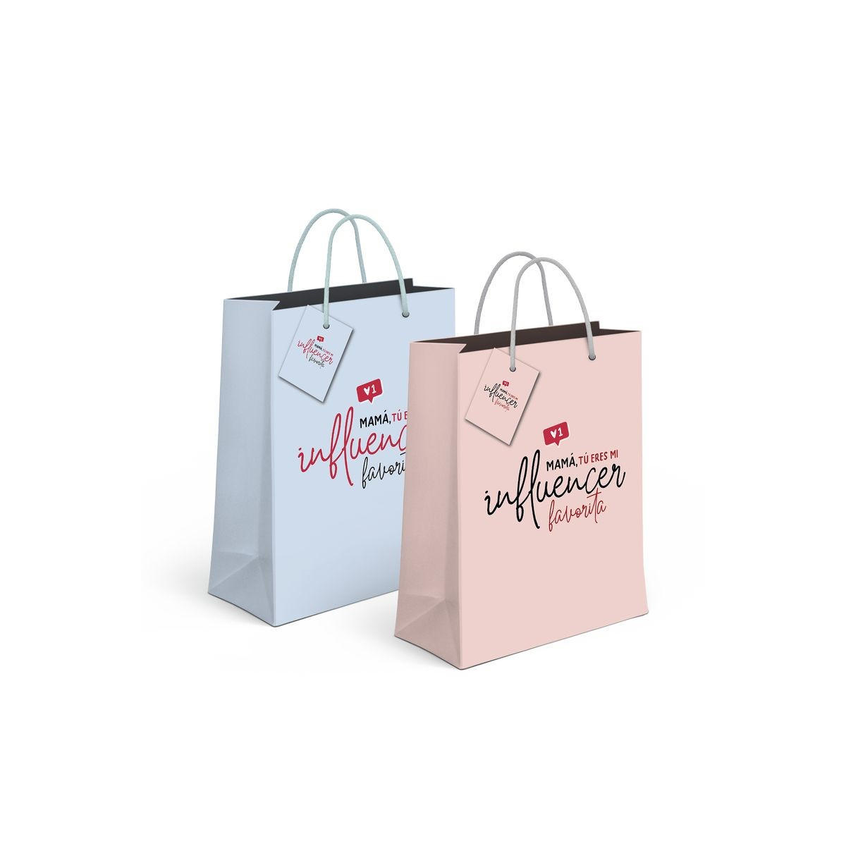 Bolsa de papel l mamãe influenciadora 2c
