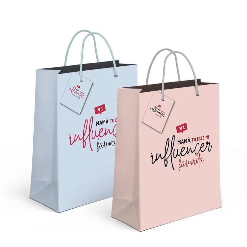 Bolsa de papel l mamãe influenciadora 2c