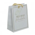 Bolsa de Papel Muitas Felicidades Elegância para seus Presentes Especiais