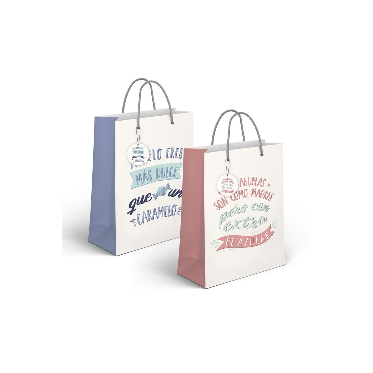 Bolsa de papel média para avôs e avós
