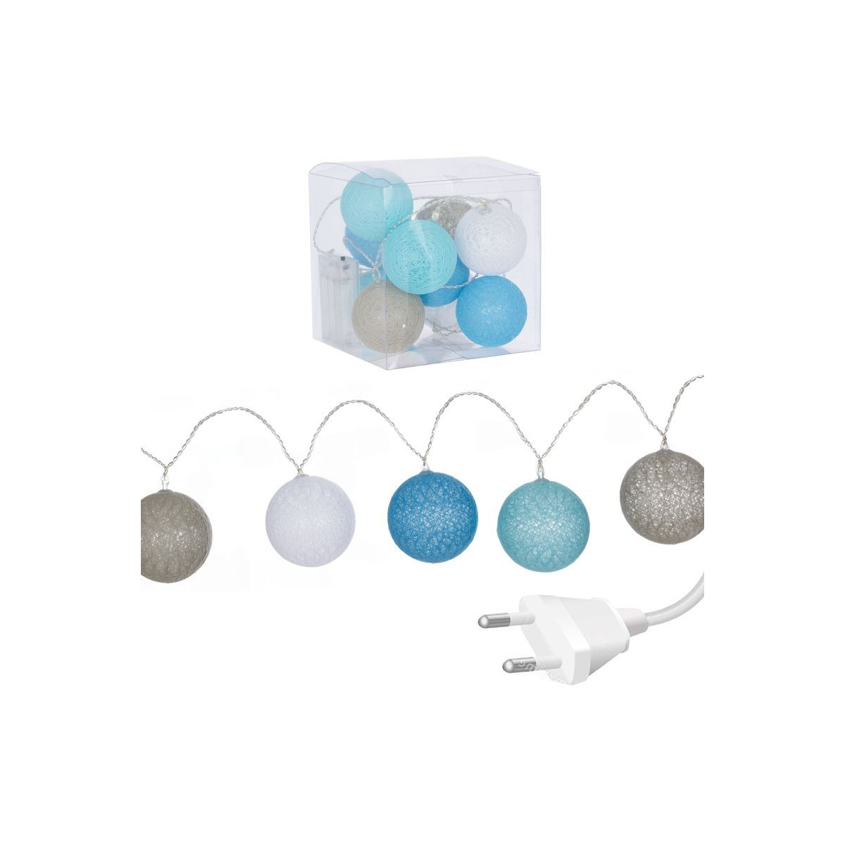 Garland 18 bolas led azuis