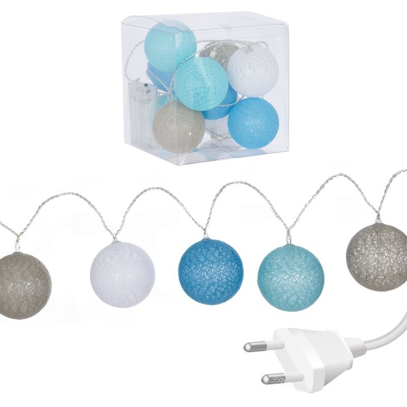 Garland 18 bolas led azuis