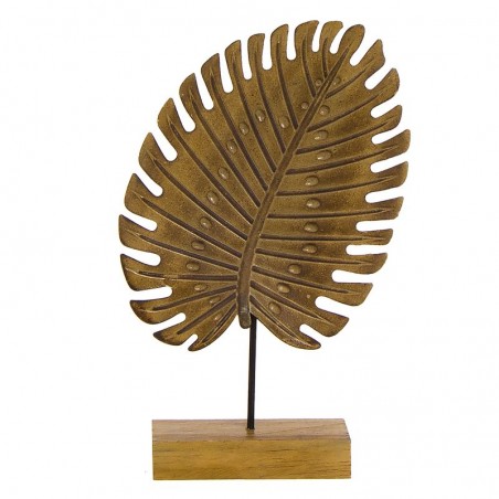 Figura folha em base l natural