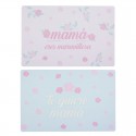 Toalha Individual de Plástico para Mamãe – Design Floral em Duas Cores Sortidas