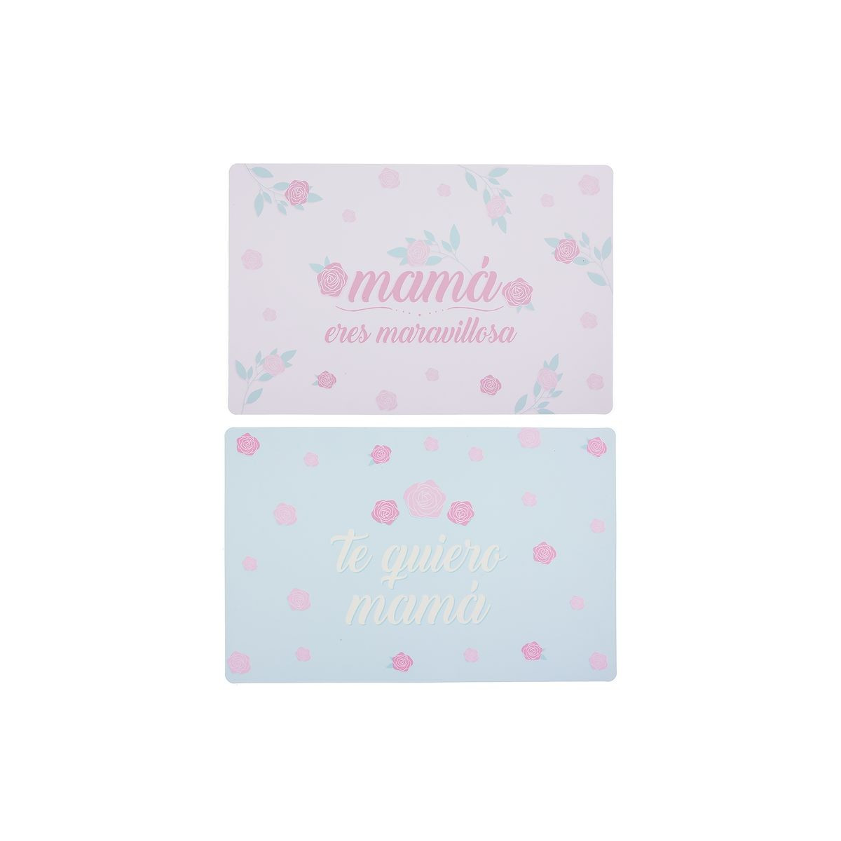 Toalha Individual de Plástico para Mamãe – Design Floral em Duas Cores Sortidas