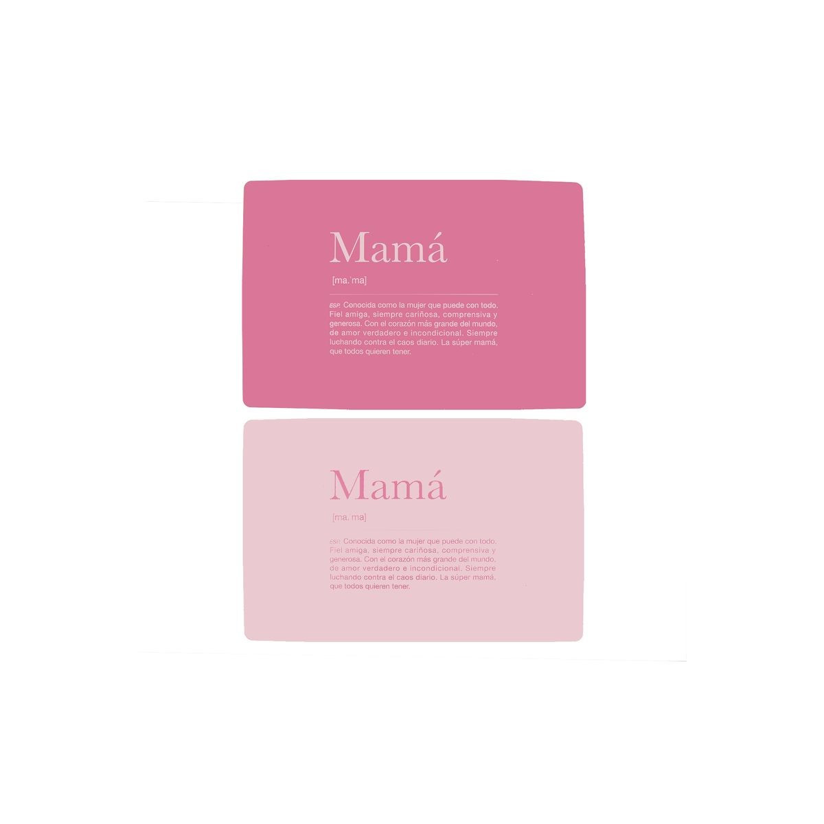 Mantenha Individual de Plástico Mamãe 2 Cores Sortidas