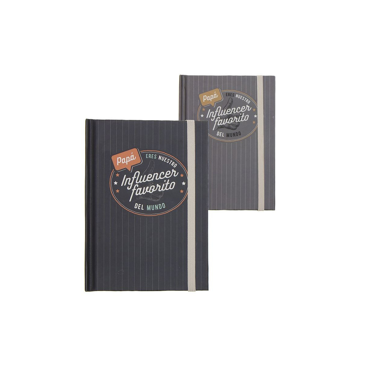 Caderno com elástico papai influenciador 2c