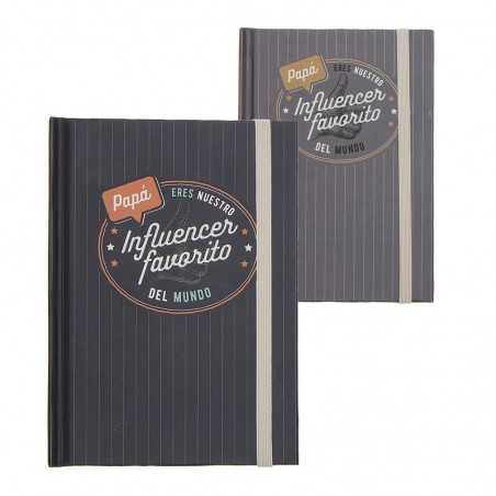 Caderno com elástico papai influenciador 2c