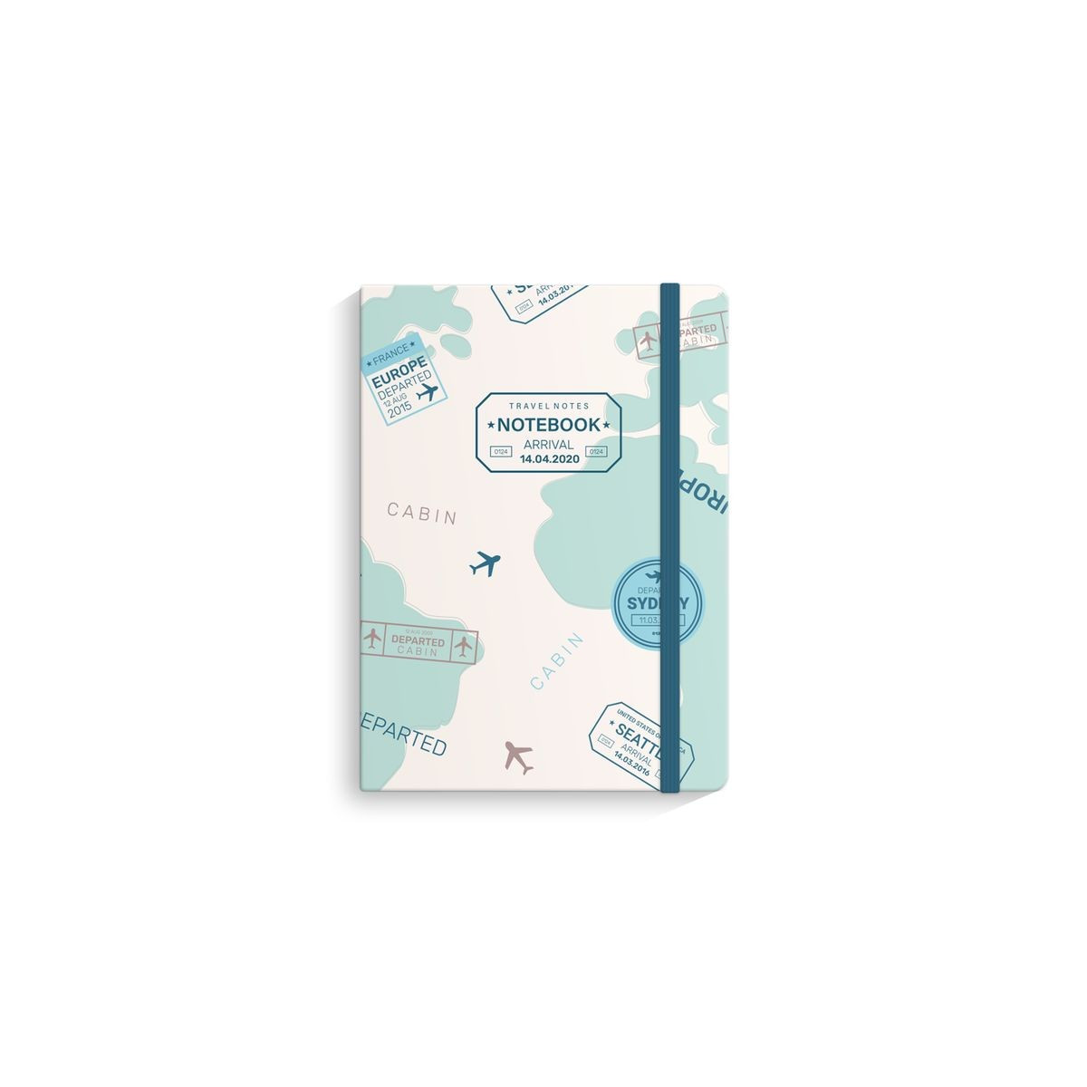 Notebook com viagem de borracha