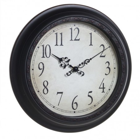 Números de relógio de 35 5 cm clássico preto