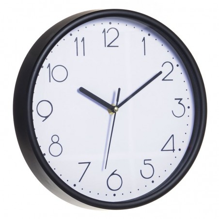 Relógio com moldura preta de 25 5cm
