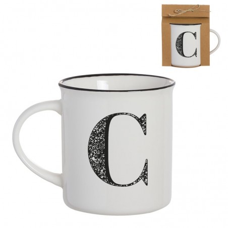 Caneca vintage letra c 475ml