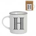 Caneca vintage letra h 475ml