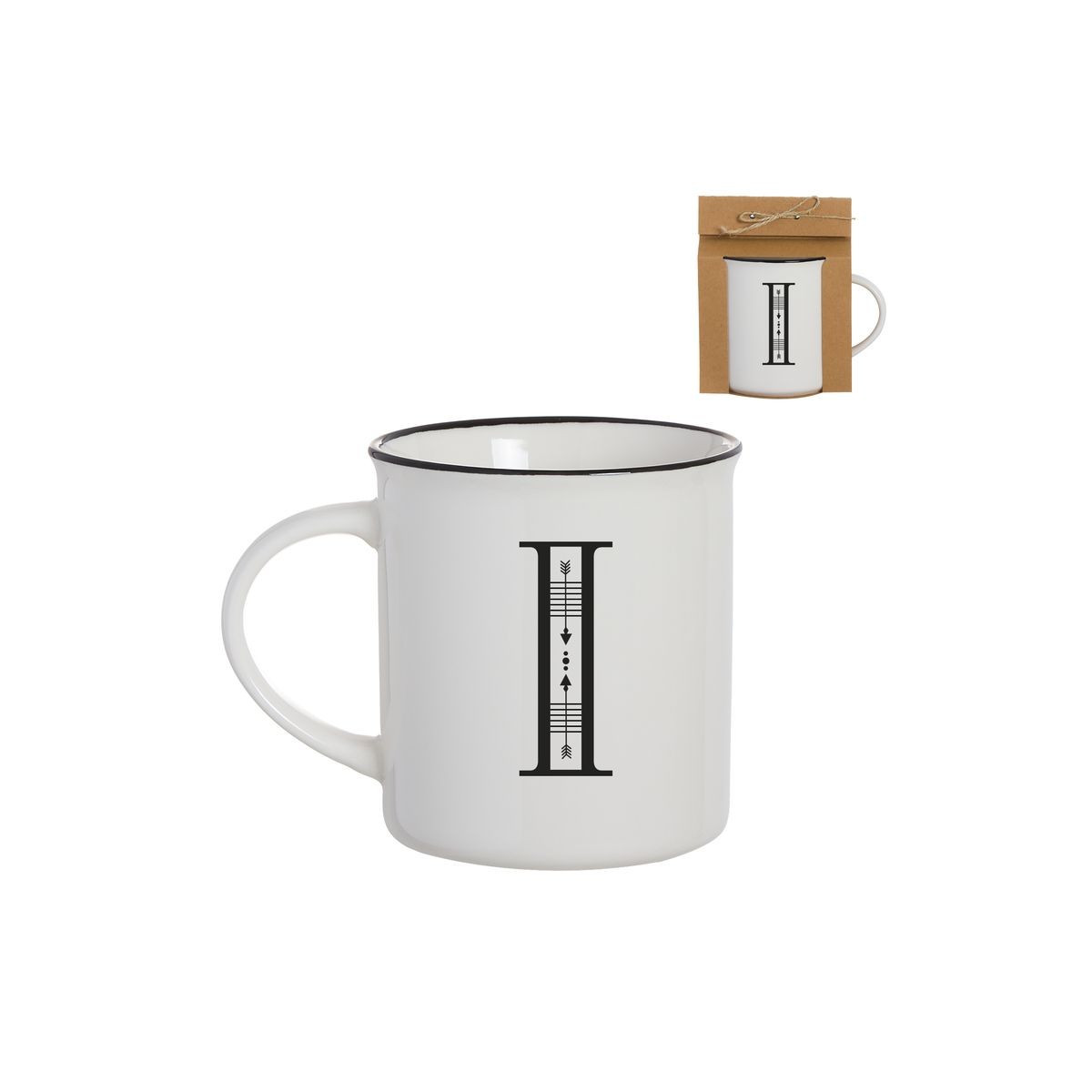 Caneca vintage letra i 475ml