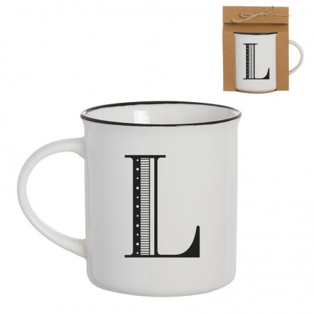 Caneca vintage letra l 475ml