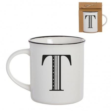 Caneca vintage letra t 475ml