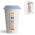 Caneca 400ml tampa de silicone resistente