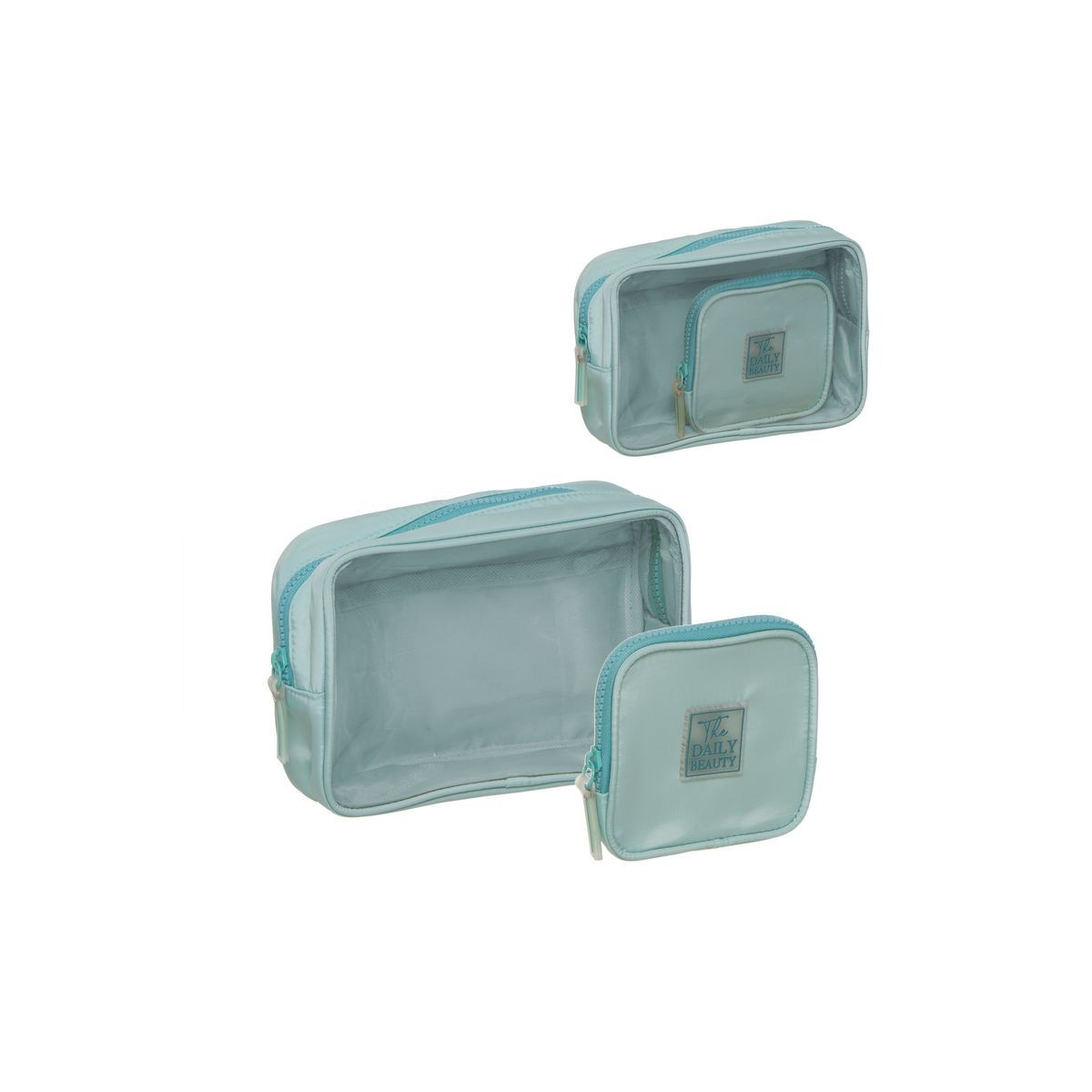 Conjunto de 2 necessaires verde água