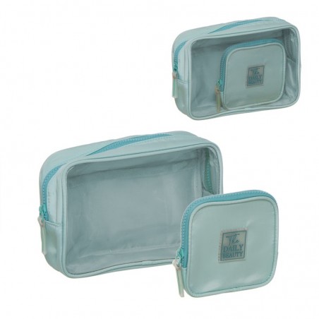 Conjunto de 2 necessaires verde água