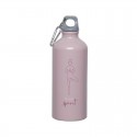 Garrafa de alumínio 600ml yoga rosa
