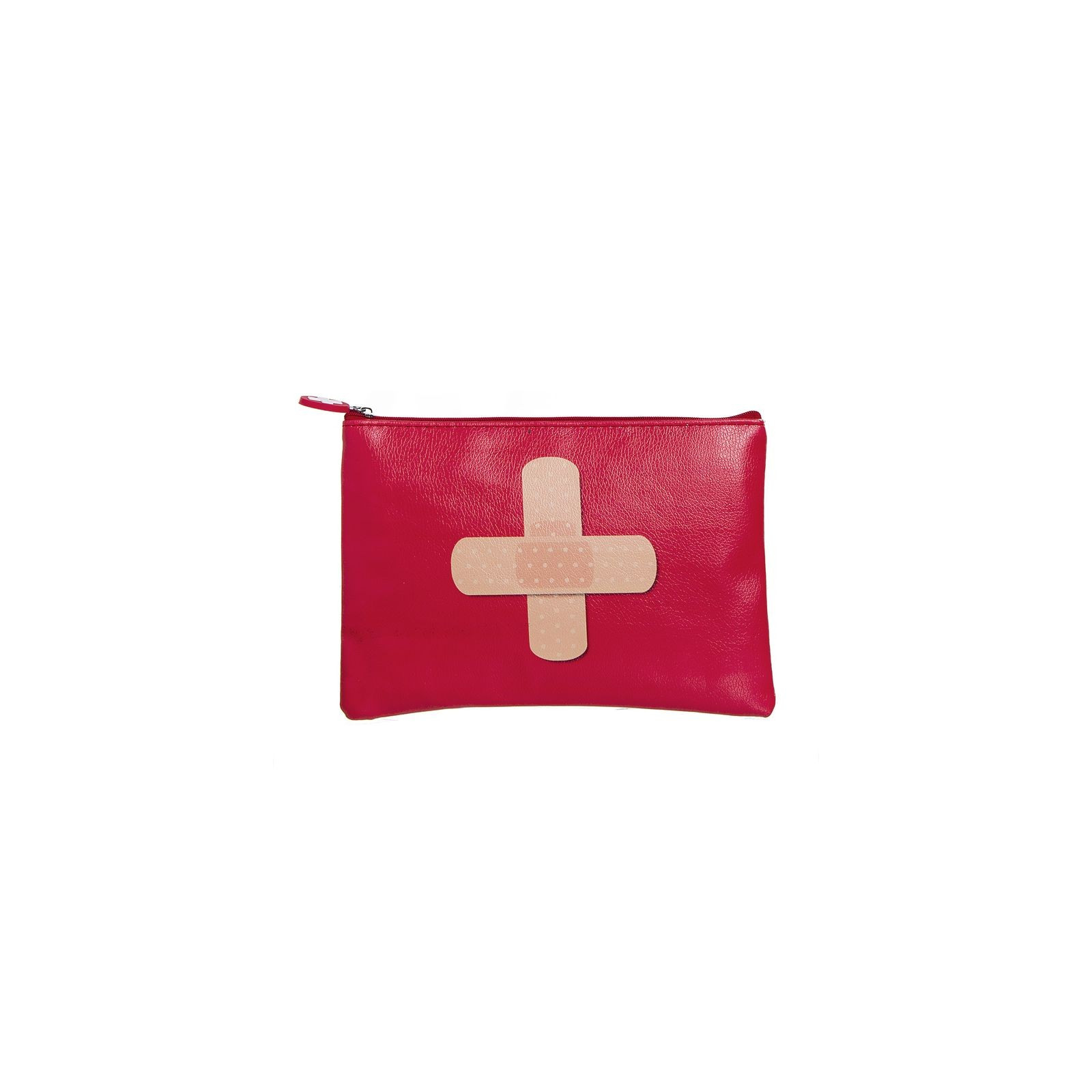 Bolsa de higiene plana com kit de primeiros socorros e band-aid