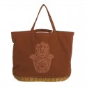 Bolsa base de vime mão de Fátima