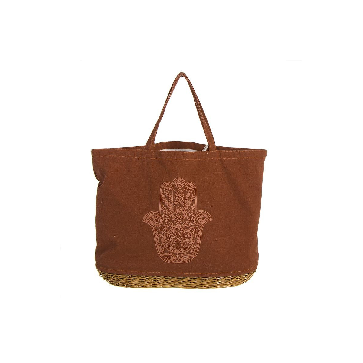 Bolsa base de vime mão de Fátima