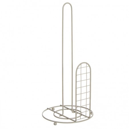 Porta-rolos de cozinha em metal natural