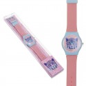 Relógio Infantil Rosa e Azul com Design de Leopardo 23 cm