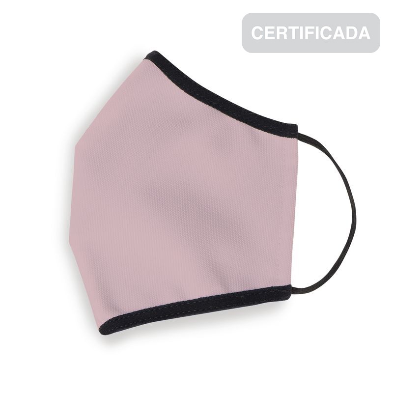 Máscara higiênica reutilizável rosa adulto