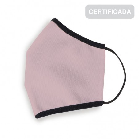 Máscara higiênica reutilizável rosa adulto