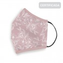 Máscara higiênica reutilizável floral adulta