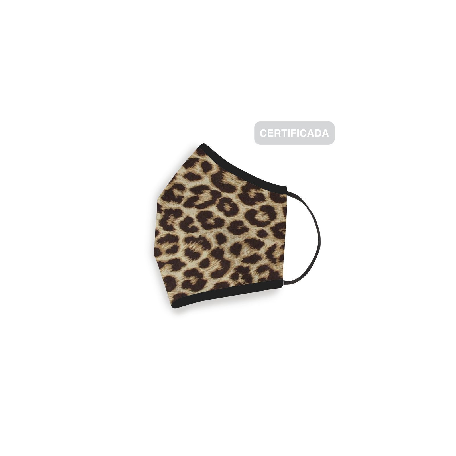 Máscara higiênica reutilizável adulto leopard