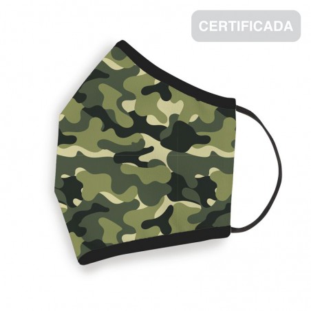 Máscara higiênica reutilizável adulto camuflagem