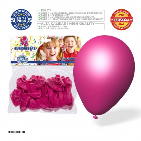 Balão Fúcsia 9r 30 Unidades