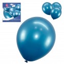 Pacote de balões cromados 4 azuis