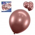 Pacote de balões cromados 4 ouro rosa