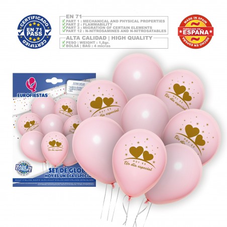 Conjunto de balões dia especial rosa