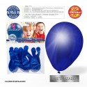 Pacote de balões metalizados azul royal 9r 8 unidades