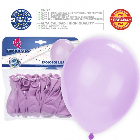 Pacote de balões pastel 30cm lilás 25