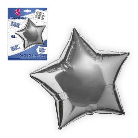 Balão de poliamida estrela de prata