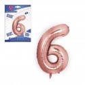 Globo poliamida ouro rosa 40cm 6