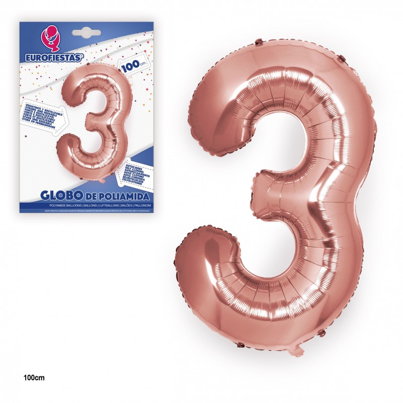 Globo poliamida ouro rosa 1m n 3