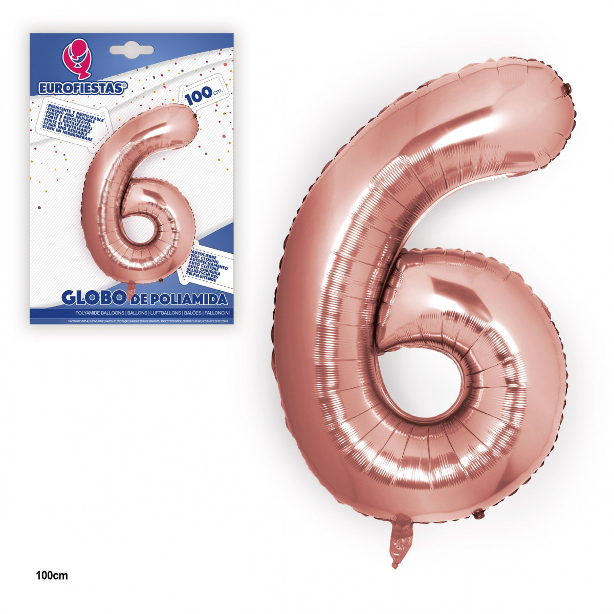 Globo poliamida ouro rosa 1m n 6