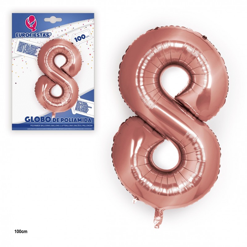 Globo poliamida ouro rosa 1m n 8