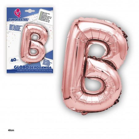 Globo de poliamida ouro rosa 40cm b