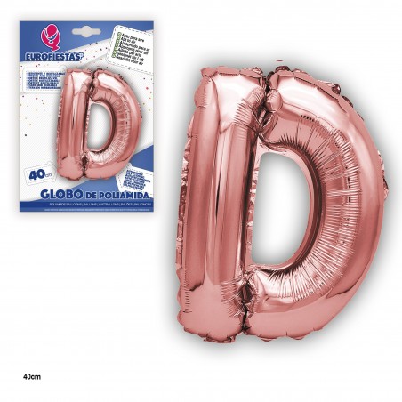Globo poliamida ouro rosa 40cm d