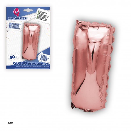 Globo poliamida ouro rosa 40cm i