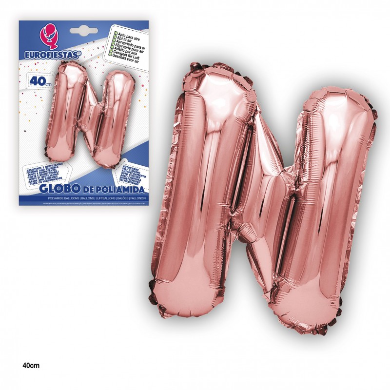 Globo poliamida ouro rosa 40cm n